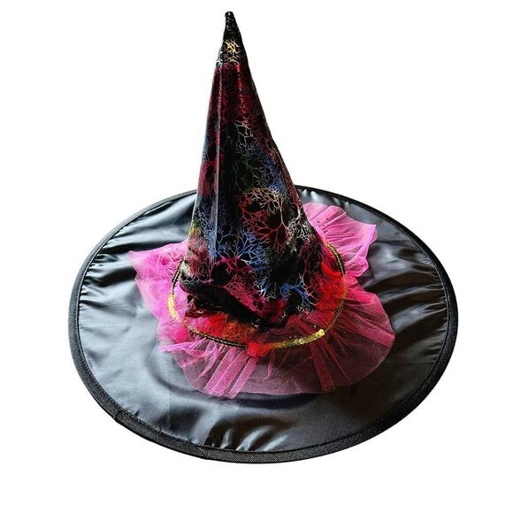 Kids Glitter Hallows Eve Witch Costume Various Sizes - Picture 10 of 14